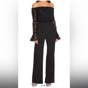 Adriana Papel Black lace jumpsuit
